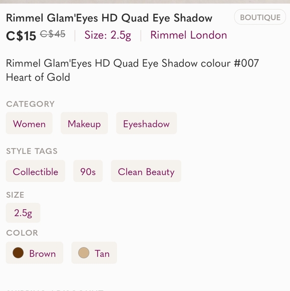 Rimmel Glam'Eyes HD Quad Eye Shadow - Picture 3 of 3